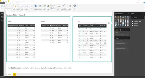 You need to create an unconnected <b>table</b> as source for filter2 to get <b>different</b> selections values, then you can use it to <b>compare</b> with the raw filter selections. . Power bi compare two columns from different tables